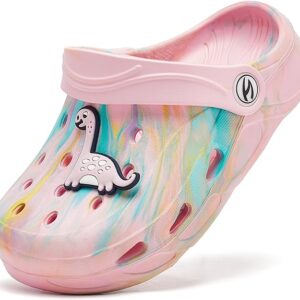 WOUEOI Kid’s Tie Dye Clogs Toddler Garden Shoes